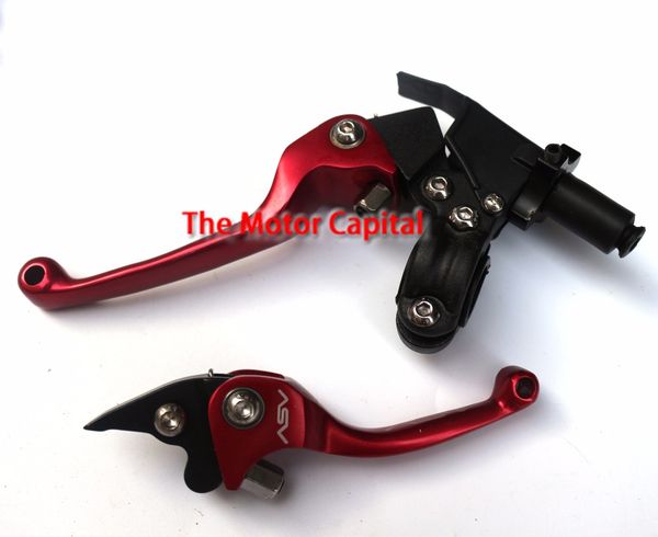 

aluminum asv red folding brake clutch levers for pit bike dirt bike motocross motorcycle atv