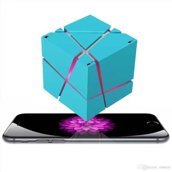 

qone портативный мини-динамик bluetooth с led light сабвуфер колонки 3w caixa se som stereo sound box для iphone х компьютера