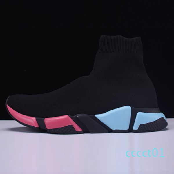 

designer sneakers speed trainer black red gypsophila triple black fashion flat sock casual shoes speed trainer runner ct01
