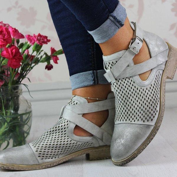 

2019 new autumn women boots mid heels shoes for female pu leather ankle boots rivet buckle daily shoes short, Black