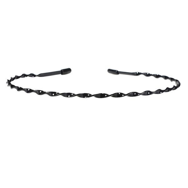 

2x unisex metal spring волнистых hairband покрытие волосы петля повязка для gym черный