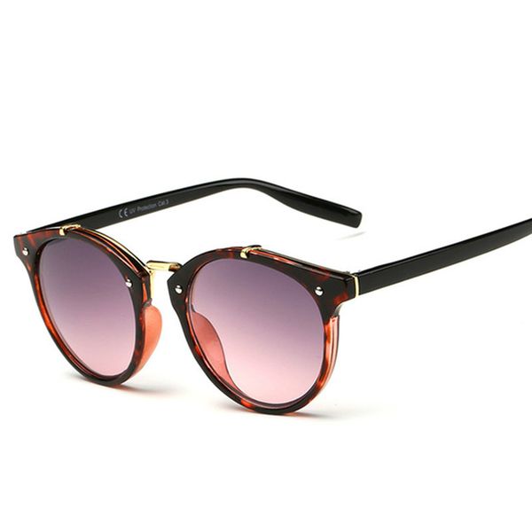 

vintage round sunglasses women brand designer eyewear uv400 gradient female retro sun glasses gafas, White;black