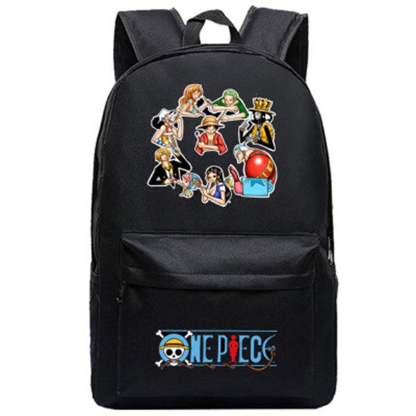 

anime one piece trafalgar law luffy backpacks student school bag cartoon rucksack travel pack lapbag big strong backpack