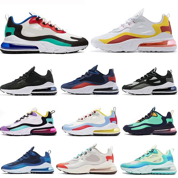 

new style react for men women running shoes bauhaus optical triple black hyper pink right violet mens trainers breathable sports sneakers