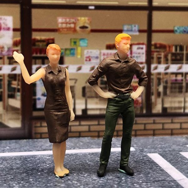 

1/64 people figures diorama street scene layout model kit character decor