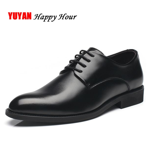 

new 2019 soft leather shoes men brand footwear non-slip fashion men's casual shoes male black k111