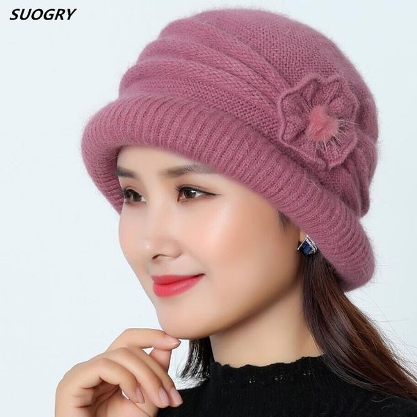 

suogry hat beanie women autumn winter warm hat cap skullies cap female ski beanies striped bonnet femme knitted female, Blue;gray
