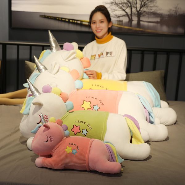 

creative myth unicorn plush toy pillow, girl kids home pillow cute, comfortable, soft pillow doll ornaments