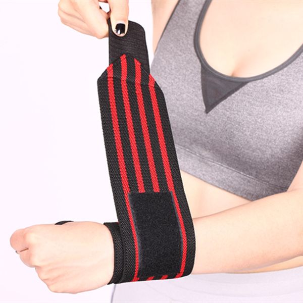

sports flexible wrist bandage strap wrap supports gym fitness badminton weightlifting wrist brace protectors compression, Black;red