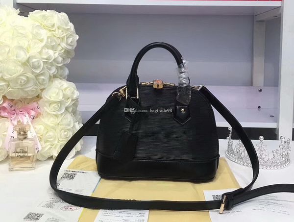 

2017 genuine water ripple leather capucines women handle shell bag women shoulder bag bd#l1 bag with lock ,key 51130 straps