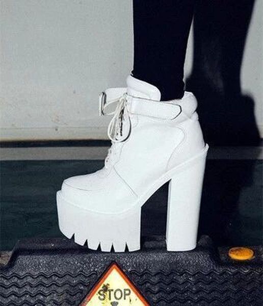 

autumn/winter fashion round head thick bottom belt buckle muffin women's short boots winter boots women ankle for women, Black