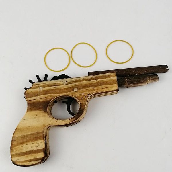 

New arrival kid toy wooden toy gun cla ic playing rubber band toy pi tol gun intere ting kid gun toy