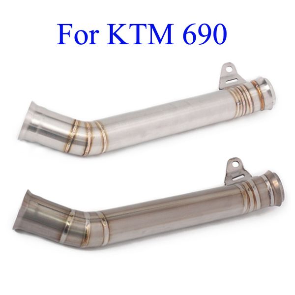 

slip on exhaust pipe motorcycle exhaust titanium alloy stainless steel muffler middle link pipe for duke690 690 duke690