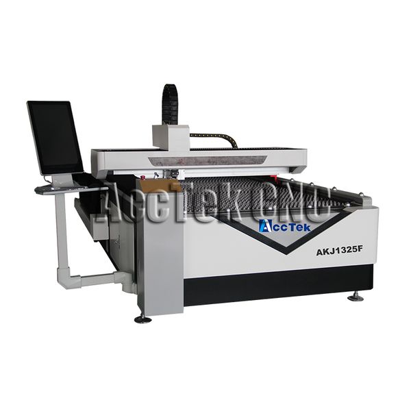 

jinan acctek 1325 model 500w 750w 1000w fiber laser cutting machine for metal cutting