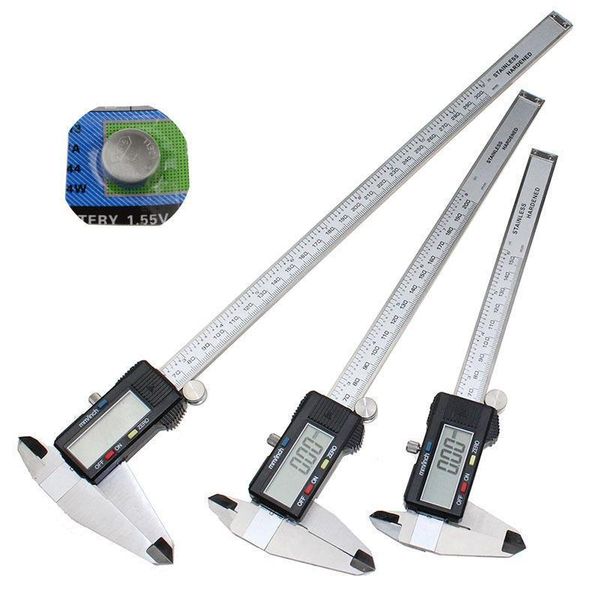 

0-150 200 300mm 6" 8" 12" stainless steel electronic digital caliper trammel precision metric measurement tool with lcd scree