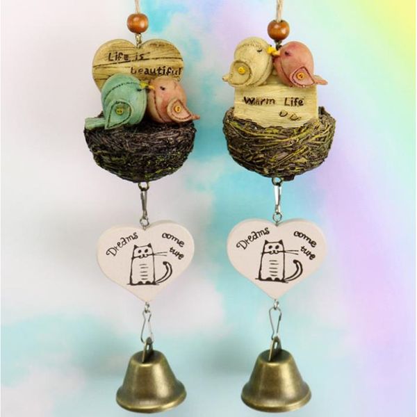 

cute cartoon bird resin wind chimes & hanging decorations home garden japanese wind chimes