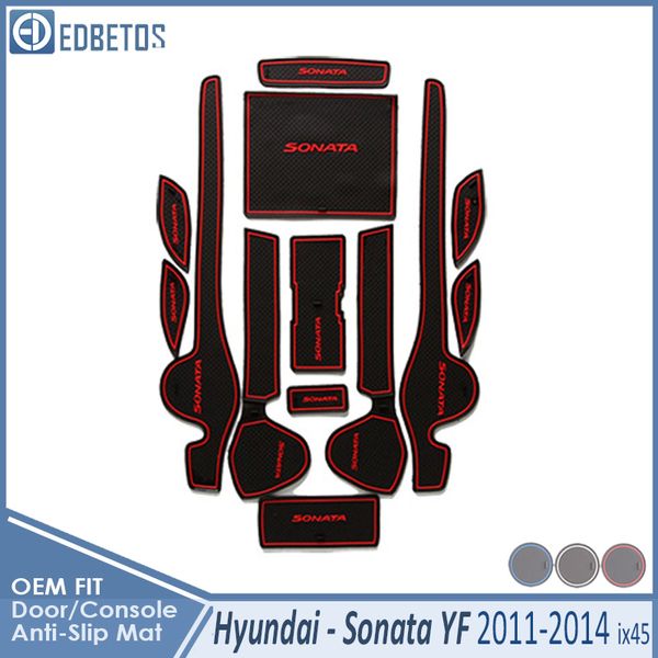 

anti-dirty pad for sonata yf i45 2011 2012 2013 2014 accessories door groove gate slot anti-slip mat car