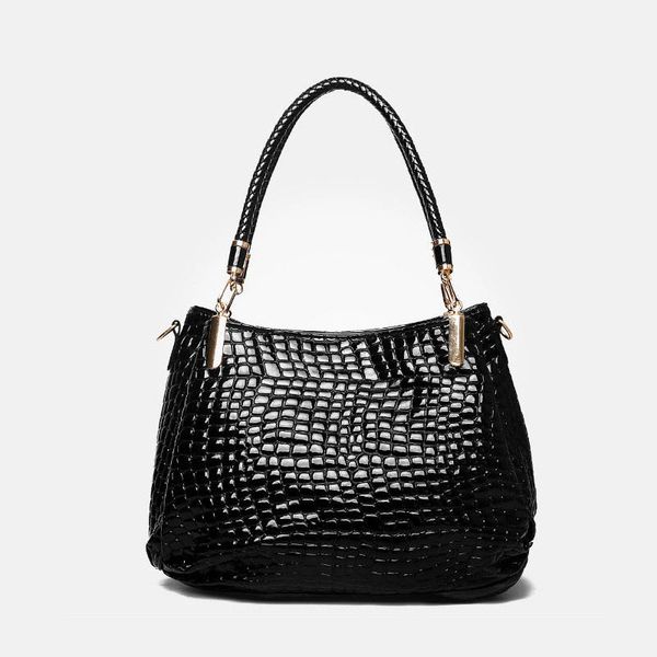 

элегантная лакированная кожа vintage crocodile crossbody bag wild классический сноха сумки на ремне 2020 мода большой tote sac bols