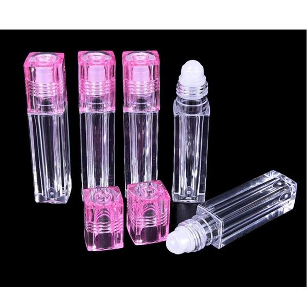 

6.5ml pink roll on bottle bottle empty lipgloss perfum essential oil lip tubes containers vials