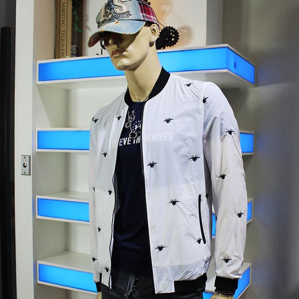 

пчелы вышивка uv-ветрозащита щит пара одежда пальто спорта на открытом воздухе пальто вс-резистентные одежда мода человек thin, Black;brown