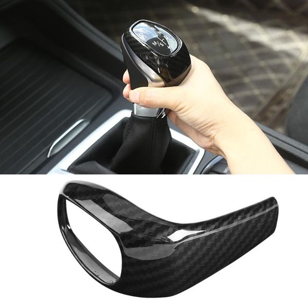 

carbon fiber style car gear shift head cover trim for x1 f48 2 series f46 2015-2018 anti-rust colorfast durable anti-slid