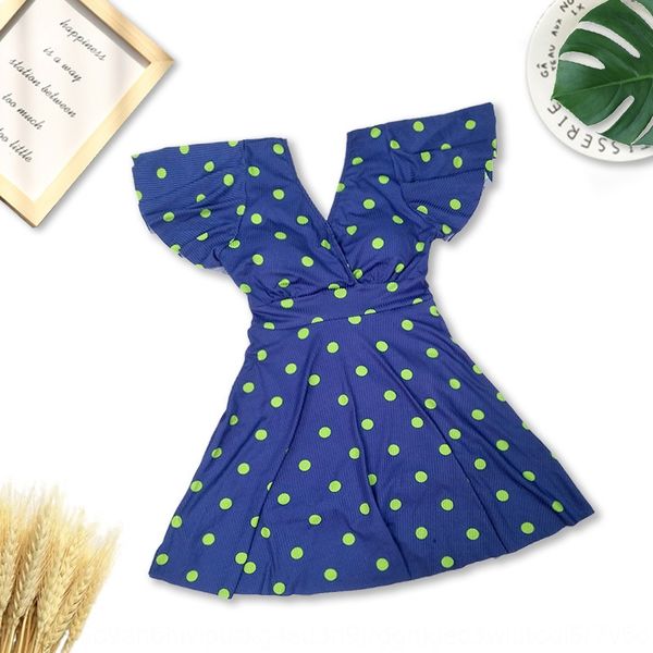 

kaziyao trunks swim round dot one-piece swimsuit female v-neck student hipster boxer swimming trunks short-sleeved swimming suit, White;black