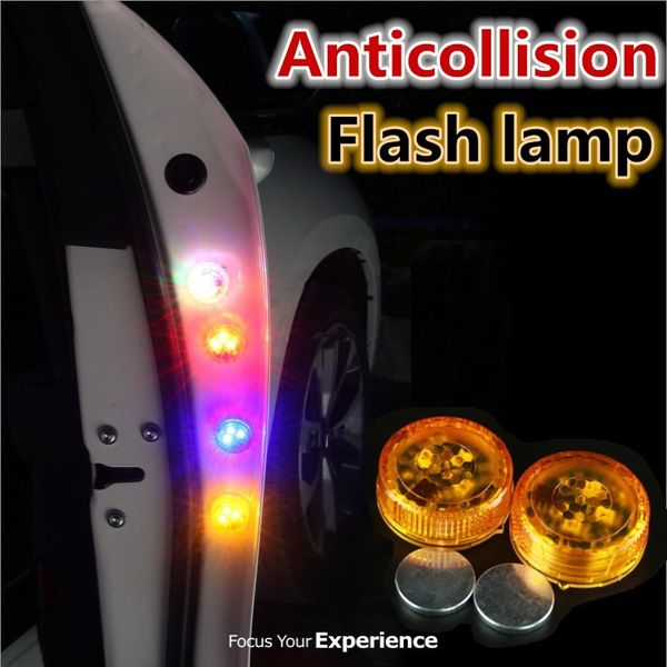 

2pcs wireless magnetic led car door opening warning light bulb strobe flash waterproof anti rear-end collision led safety lamp