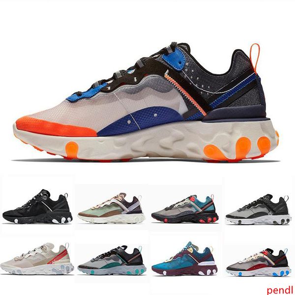 

2019 total orange epic react element 87 running shoes for women men dark grey blue chill trainer 87s sail green mist sports sneakers