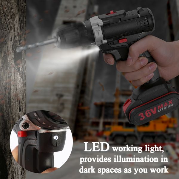 

electric impact cordless drill lithium battery wireless rechargeable hand drills mini wireless power driver electric power tools