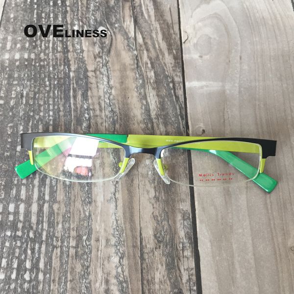 

metal eye glasses frames for men transparent glasses optical frame for women myopia prescription eyeglasses, Black