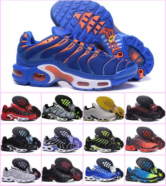 

wholesale 2020 tn men running shoes original fashion sneakers casual black white red air tn plus ultra chaussures requin sports trainers