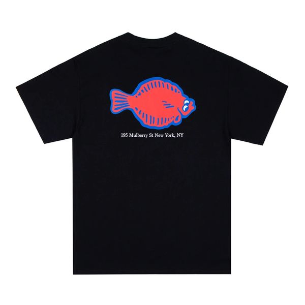 

20ss камбала магазин тройник печать с коротким рукавом тройник свободного покроя хлопок шорты мужчин и женщин пара дизайнерская футболка-s-х, White;black