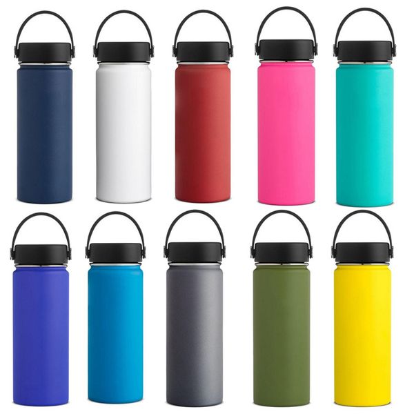 

18oz 32oz 40oz vacuum insulated water bottles stainless steel double wall sports travel big capacity drinking bottle with flex cap
