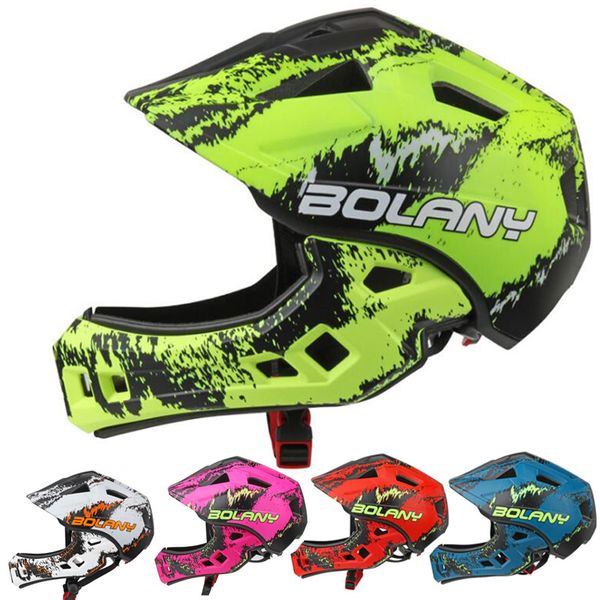

2-10 year old full covered kid helmet balance bike children full face helmet detachable cycling mtv dh safety bmx