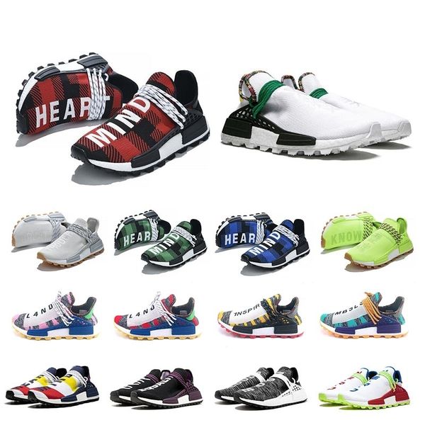 

2019 новая nmd human race след кроссовки черные белые мужчины женщины pharrell williams hu runner желтый красный mens тренажёры спорт sneake