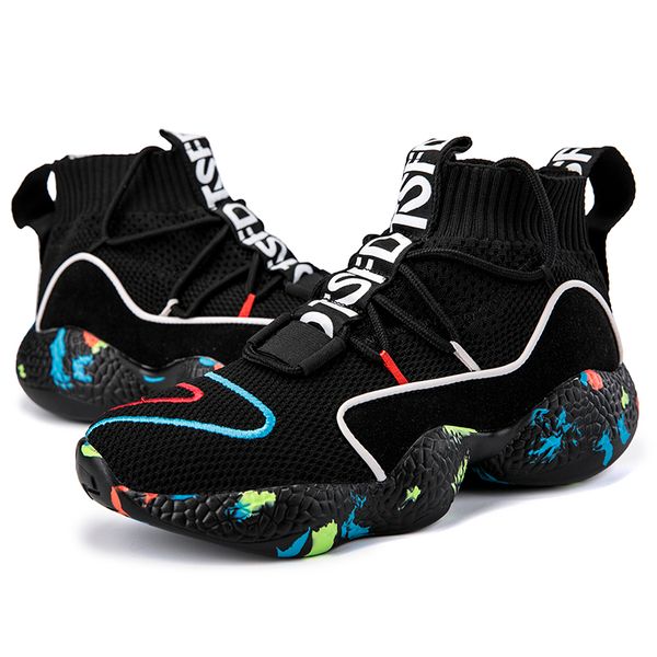 

yrrfout men's casual shoes 2019 spring summer new fashion sneakers outdoor non-slip camouflage men shoes 47, Black