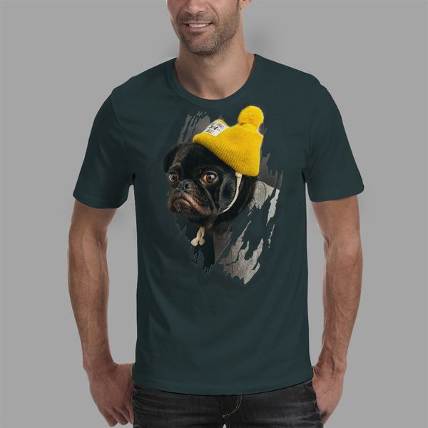 

2019 men's fashion leisure 3d lovely dog printed short-sleeved t-hawaiian shirt blouse camisa masculina camicia uomo, White;black