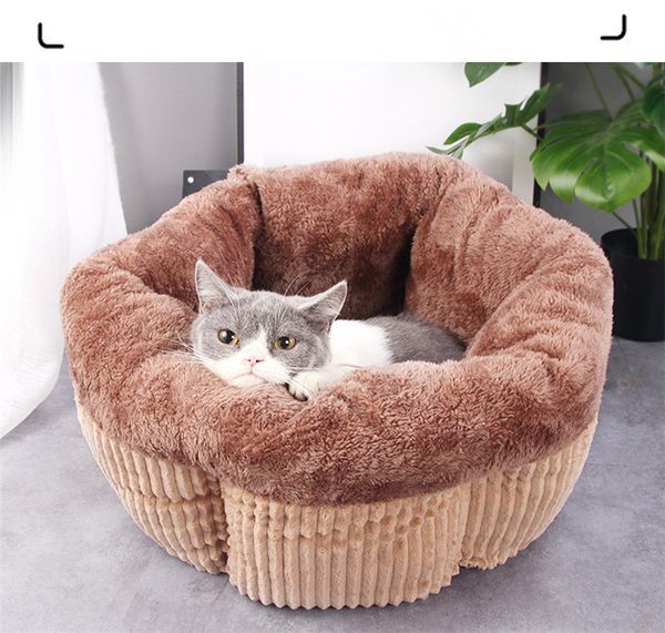 

cat soft bed warm house cave nest for cat sleeping cute flower shaped washable sleeping bag kennels cushion for kitten puppies