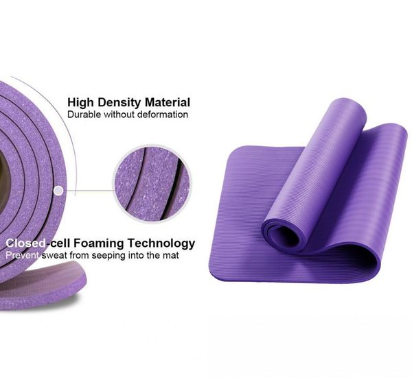 

10mm thick yoga mats beginner yoga sports exercises outdoor indoor gym room fitness mats kids dance mats with carring bag fy6162