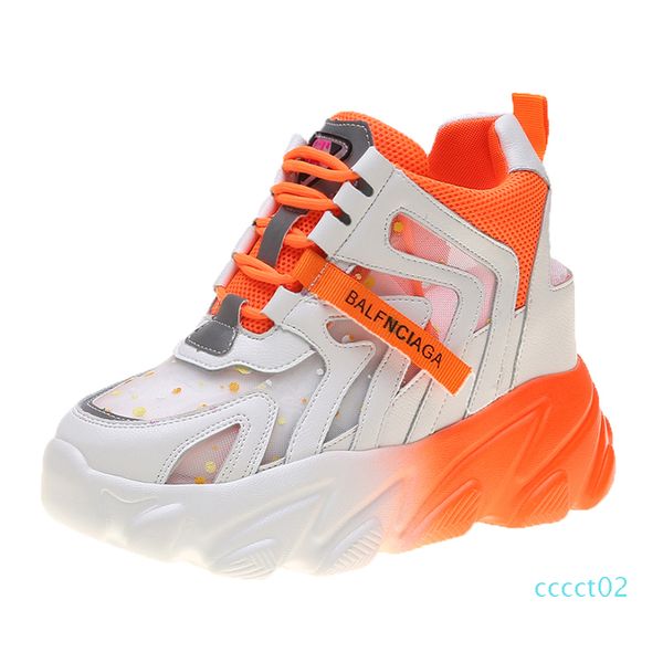 

women platform sandals fashion chunky shoes woman designers brand 10cm height increasing wedge sandal beach green casual shoes ct2, Black