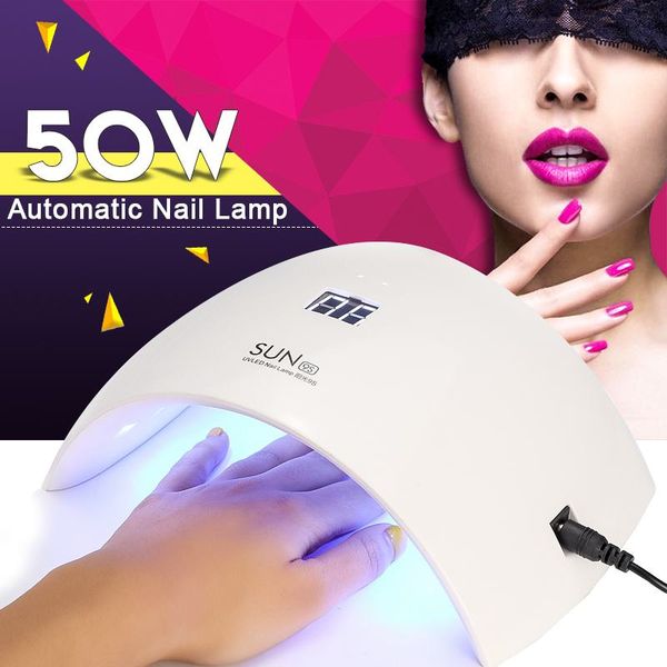 

liddy 50w 15led 110-240v uv lamp automatic nail dryer led feet nail art lamp heating light manicure lcd display tools
