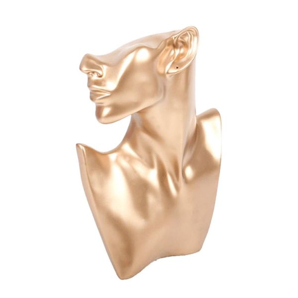 

bedroom organizer decoration home store show shelf jewelry display stand necklace earring chain holder resin mannequin rack, Pink;blue