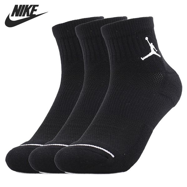 

original new arrival jumpman qtr 3ppk sports socks( 3 pairs, Black