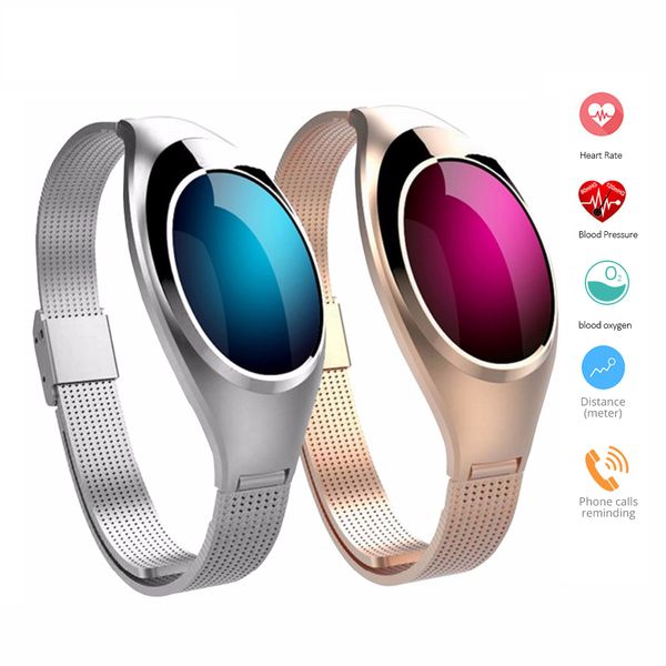 

new sport watch for women women luxury smart watch woman heart rate pedometer for android ios ladies digital pk mi band 3, Slivery;brown