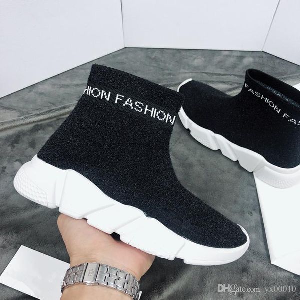 

new sock shoe paris speed trainer running shoes fashion sneakers sock race runners black shoes men women sports shoe bll180102702