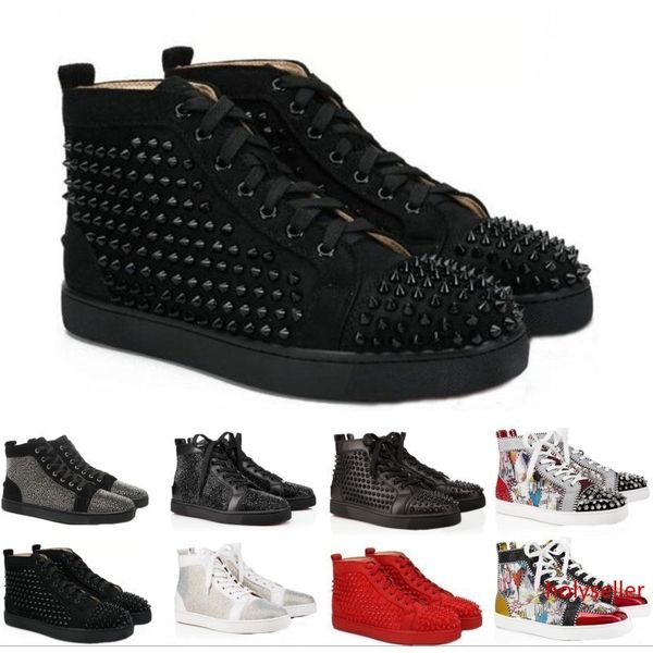 

new fashion luxury designer women men shoes low nude black red leather pointed toes pumps casual sneaker shoes 34-46