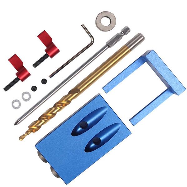 

мини стиль карманных hole jig kit system деревообрабатывающей столярка + шаг сверло принадлежность wood work tool set 2020