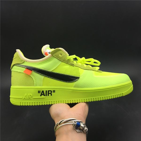 

2019 new 1 mens forces volt 2.0 green running shoes black warrior off sport casual skateboard shoe women forced designer sneakers, White;red
