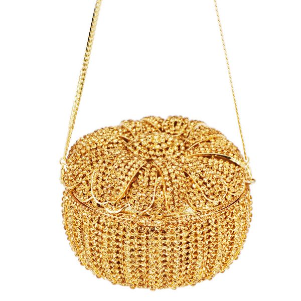 

gold classic crystal diamond women box day evening bag metal mini clutch wedding party handbags dinner party clutch