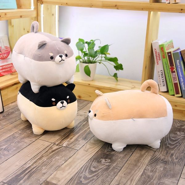 

40 50cm cute fat hiba inu dog plu h toy tuffed oft kawaii corgi chai dog cartoon pillow lovely gift for kid baby children j190717